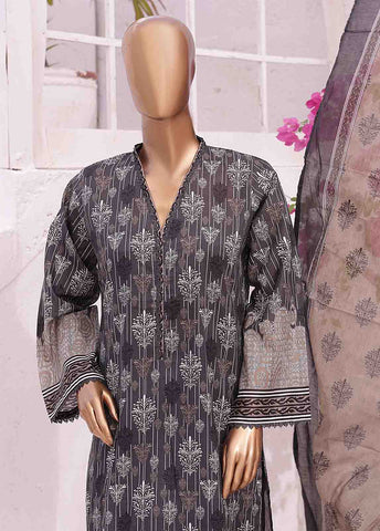 Bin Saeed Fabric - SMLE-0114-3 Piece Cutwork Kari Stitched Suit