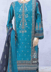 SMLE-0120 - 3 Piece Embroidered Stitched Suit