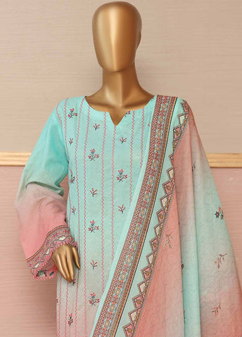 Bin Saeed Fabric - SMLE-0121- 3 Piece Embroidered Stitched Suit