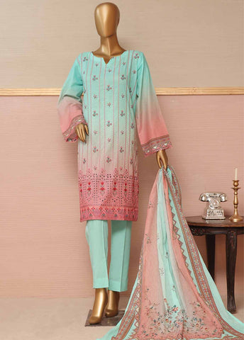 Bin Saeed Fabric - SMLE-0121- 3 Piece Embroidered Stitched Suit