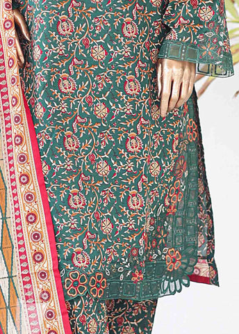 Bin Saeed Fabric - SMLE-0123-3 Piece Cutwork Kari Stitched Suit