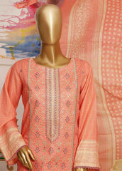 SMLE-0131- 3 Piece Embroidered Stitched Suit