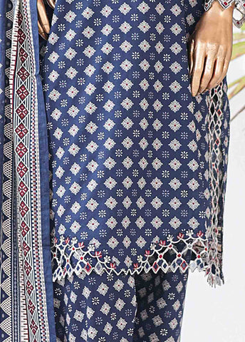 Bin Saeed Fabric - SMLE-0132 A-3 Piece Cutwork Kari Stitched Suit