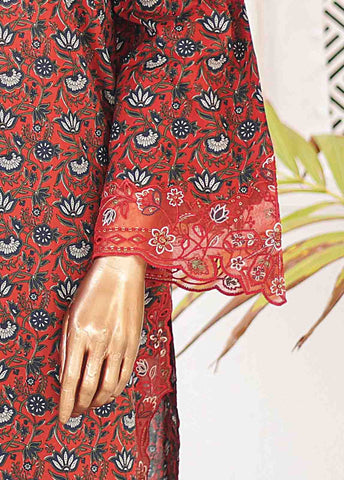 Bin Saeed Fabric - SMLE-0133-3 Piece Cutwork Kari Stitched Suit