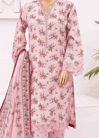 Bin Saeed Fabric - SMLE-0137-3 Piece Cutwork Kari Stitched Suit