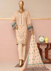 SMLE-0137- 3 Piece Embroidered Stitched Suit