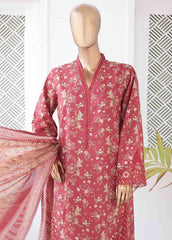 SMLE-0139- 3 Piece Embroidered Stitched Suit