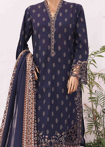Bin Saeed Fabric - SMLE-0145-3 Piece Cutwork Kari Stitched Suit