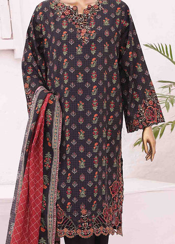 Bin Saeed Fabric - SMLE-0167-3 Piece Cutwork Kari Stitched Suit