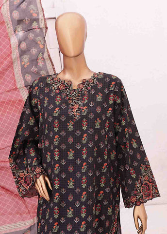 Bin Saeed Fabric - SMLE-0167-3 Piece Cutwork Kari Stitched Suit