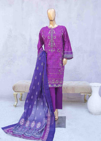 Bin Saeed Fabric - SMLE-0171- 3 Piece Embroidered Stitched Suit