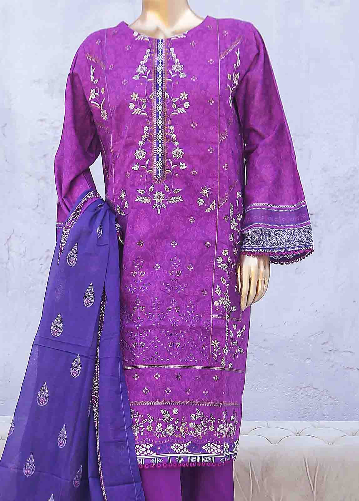 Bin Saeed Fabric - SMLE-0171- 3 Piece Embroidered Stitched Suit
