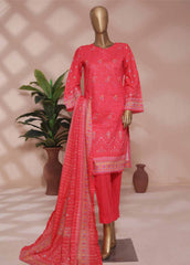 SMLE-0177- 3 Piece Embroidered Stitched Suit
