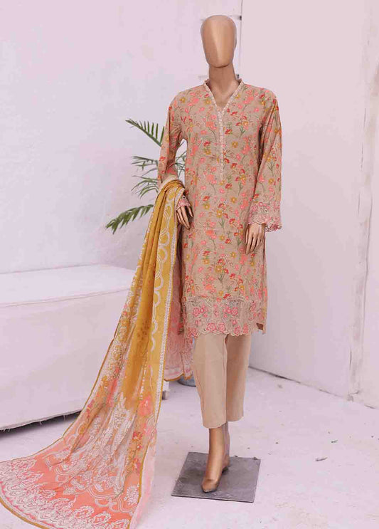 SMLE-0178-3 Piece Cutwork Kari Stitched Suit