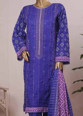 SMLE-0178- 3 Piece Embroidered Stitched Suit