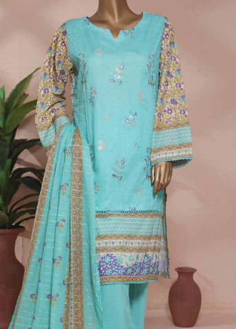 Bin Saeed Fabric - SMLE-0180- 3 Piece Embroidered Stitched Suit