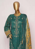 SMLE-0197- 3 Piece Embroidered Stitched Suit