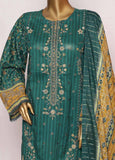 SMLE-0197- 3 Piece Embroidered Stitched Suit