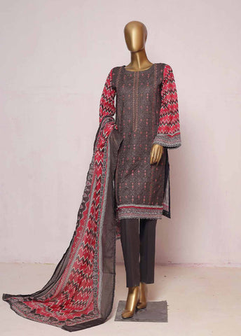 Bin Saeed Fabric - SMLE-0199- 3 Piece Embroidered Stitched Suit