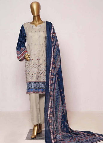 Bin Saeed Fabric - SMLE-0201- 3 Piece Embroidered Stitched Suit