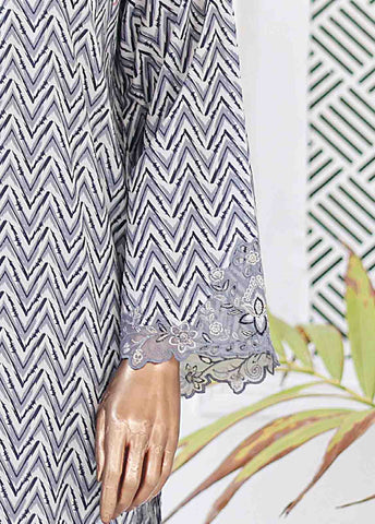 Bin Saeed Fabric - SMLE-0202 A-3 Piece Cutwork Kari Stitched Suit