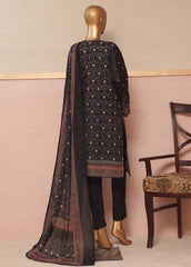 SMLE-0203- 3 Piece Embroidered Stitched Suit