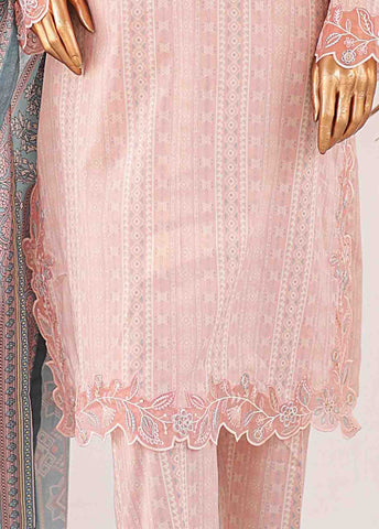 Bin Saeed Fabric - SMLE-0203 A-3 Piece Cutwork Kari Stitched Suit