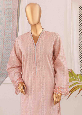 Bin Saeed Fabric - SMLE-0203 A-3 Piece Cutwork Kari Stitched Suit