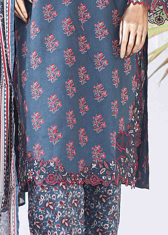 Bin Saeed Fabric - SMLE-0204 A-3 Piece Cutwork Kari Stitched Suit