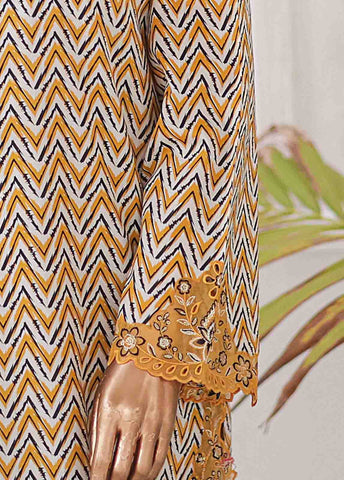 Bin Saeed Fabric - SMLE-0205 A-3 Piece Cutwork Kari Stitched Suit