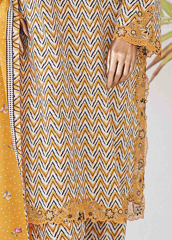 Bin Saeed Fabric - SMLE-0205 A-3 Piece Cutwork Kari Stitched Suit