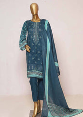SMLE-0206- 3 Piece Embroidered Stitched Suit