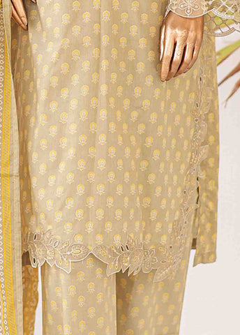 Bin Saeed Fabric - SMLE-0208 A-3 Piece Cutwork Kari Stitched Suit