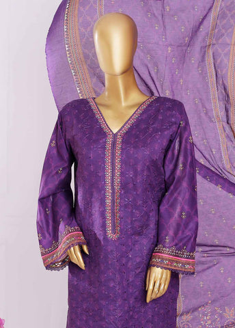 Bin Saeed Fabric - SMLE-0209- 3 Piece Embroidered Stitched Suit