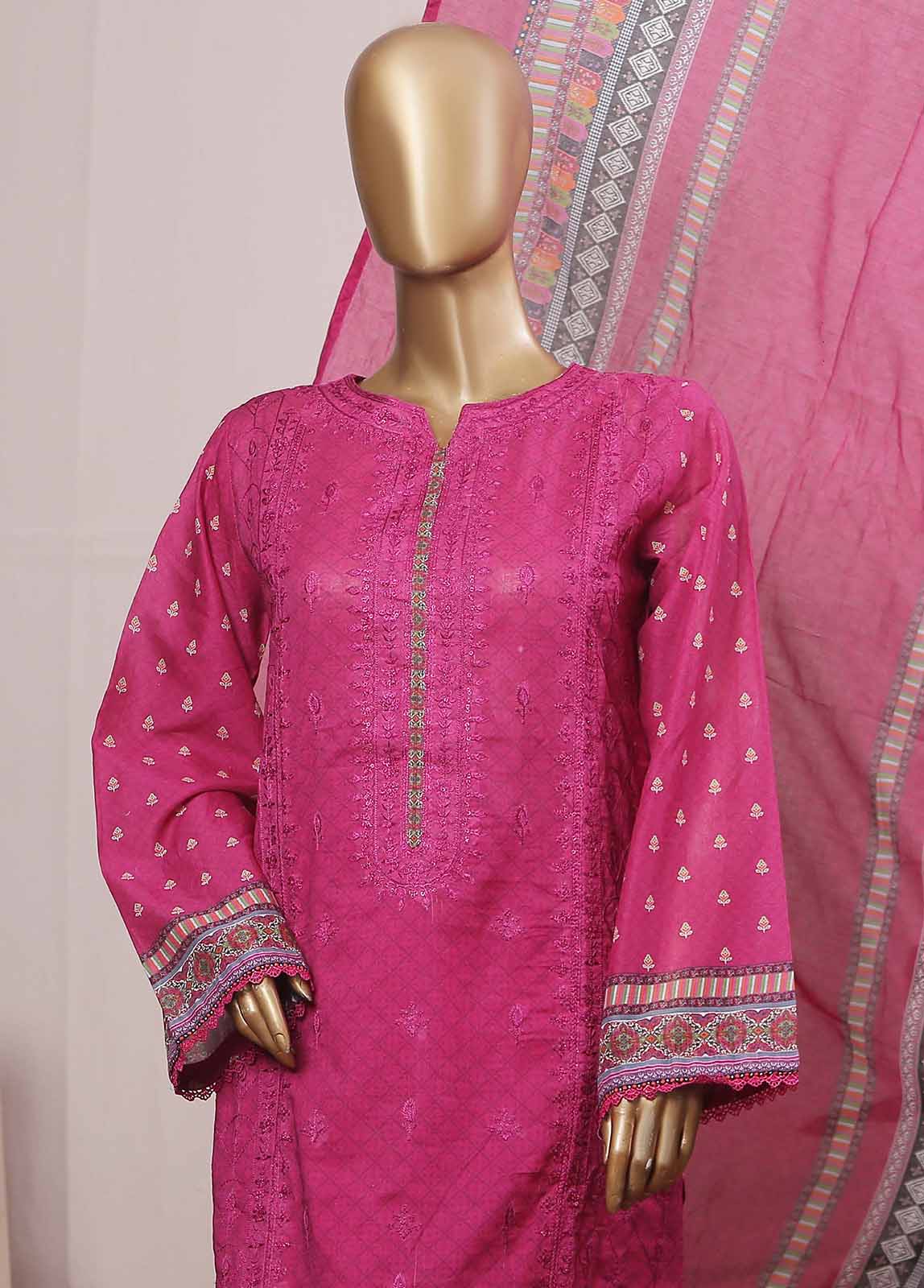 Bin Saeed Fabric - SMLE-0210- 3 Piece Embroidered Stitched Suit
