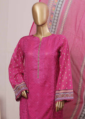 SMLE-0210- 3 Piece Embroidered Stitched Suit