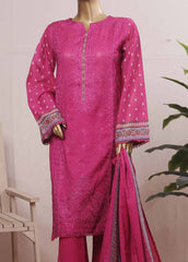 SMLE-0210- 3 Piece Embroidered Stitched Suit