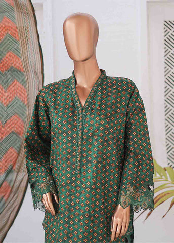 Bin Saeed Fabric - SMLE-0210 A-3 Piece Cutwork Kari Stitched Suit