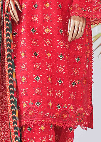 Bin Saeed Fabric - SMLE-0211 A-3 Piece Cutwork Kari Stitched Suit