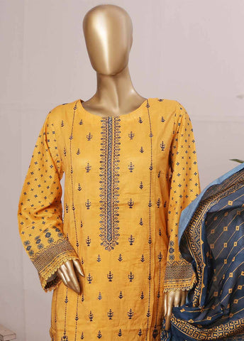 Bin Saeed Fabric - SMLE-0214- 3 Piece Embroidered Stitched Suit