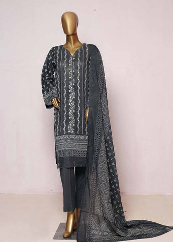 Bin Saeed Fabric - SMLE-0215- 3 Piece Embroidered Stitched Suit