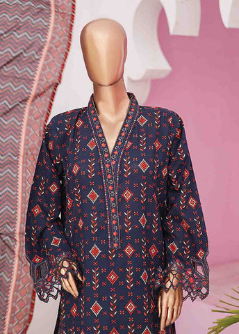 Bin Saeed Fabric - SMLE-0215 A-3 Piece Cutwork Kari Stitched Suit