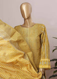 SMLE-0216- 3 Piece Embroidered Stitched Suit
