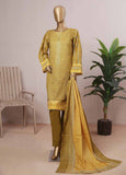 SMLE-0216- 3 Piece Embroidered Stitched Suit