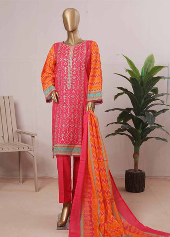 Bin Saeed Fabric - SMLE-0217- 3 Piece Embroidered Stitched Suit