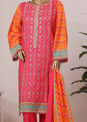 Bin Saeed Fabric - SMLE-0217- 3 Piece Embroidered Stitched Suit