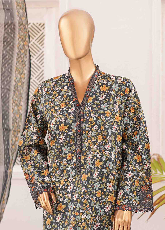 SMLE-0218 A- 3 Piece Embroidered Stitched Suit