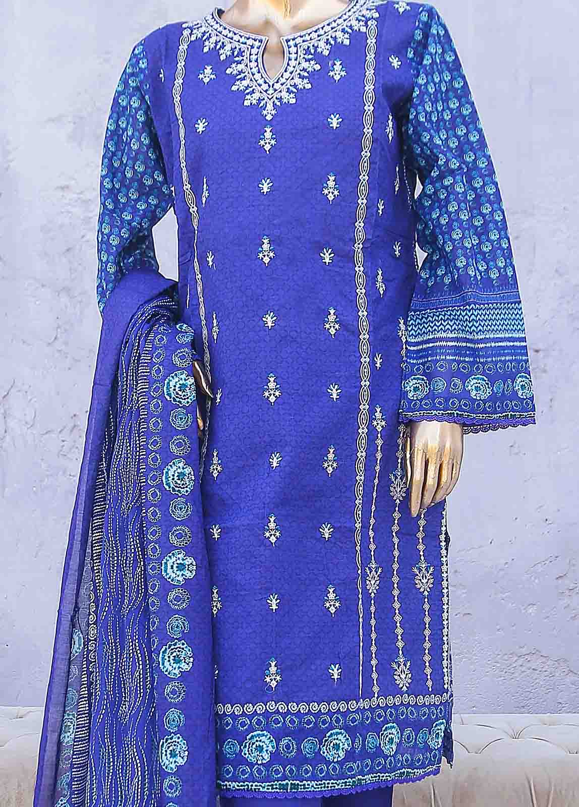 Bin Saeed Fabric - SMLE-0222- 3 Piece Embroidered Stitched Suit