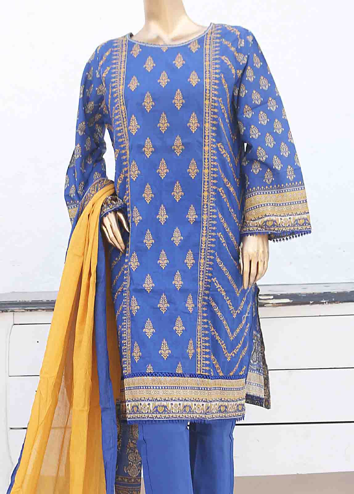 Bin Saeed Fabric - SMLE-0223- 3 Piece Embroidered Stitched Suit