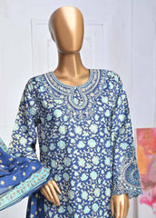 SMLE-0347- 3 Piece Embroidered Stitched Suit